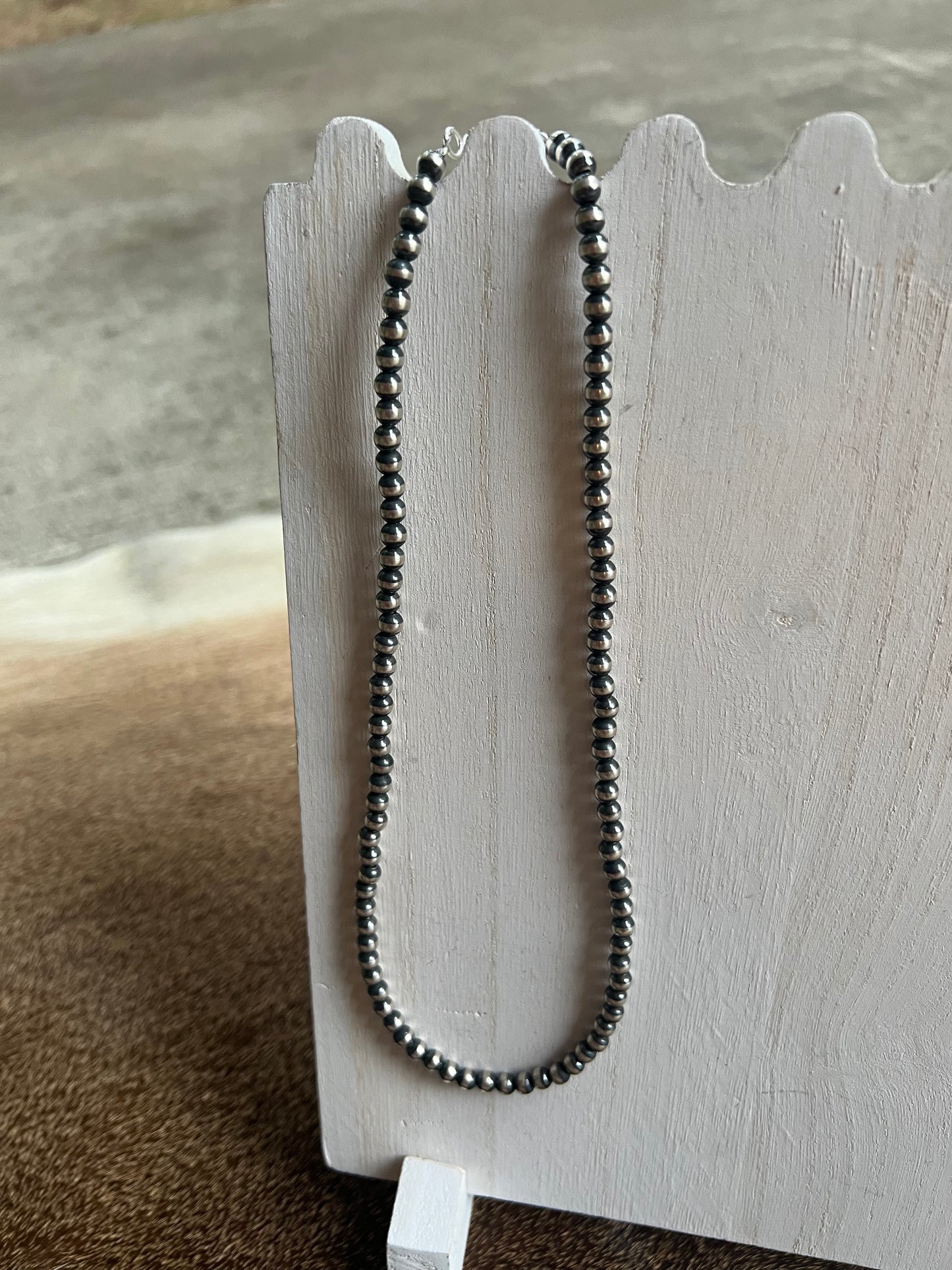 18 inch 5 mm Navajo Pearl Necklace