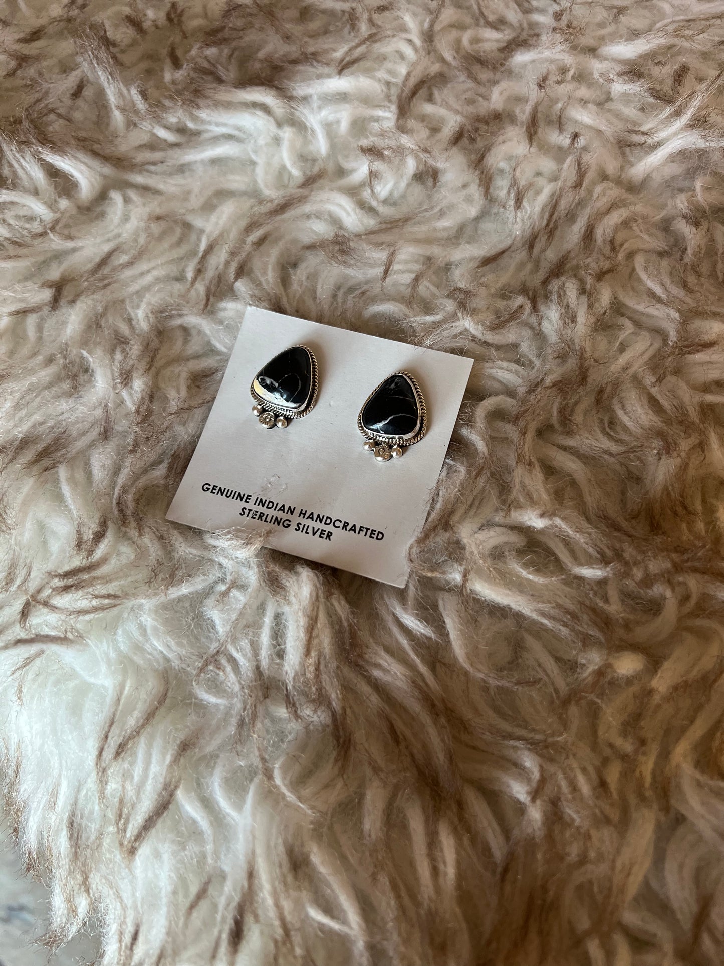 White Buffalo Old Fashioned Earrings